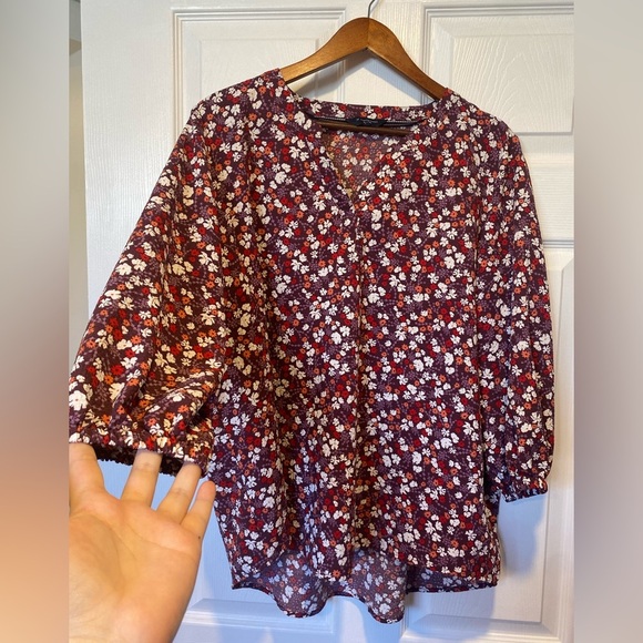 Denver Hayes Floral Blouse Size XL - Picture 3 of 6